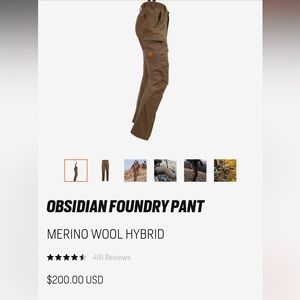 FIRST LITE OBSIDIAN FOUNDRY PANT